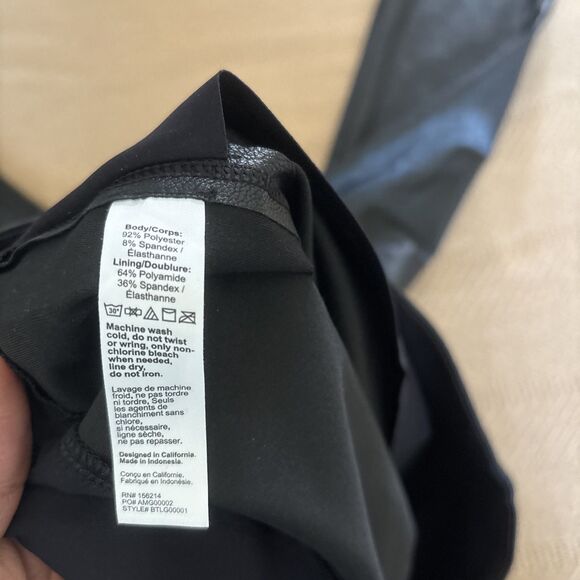 HONEYLOVE 1X Vegan Leather Leggings Pants Shaping Slimming Zip Ankle NEW - Picture 7 of 7